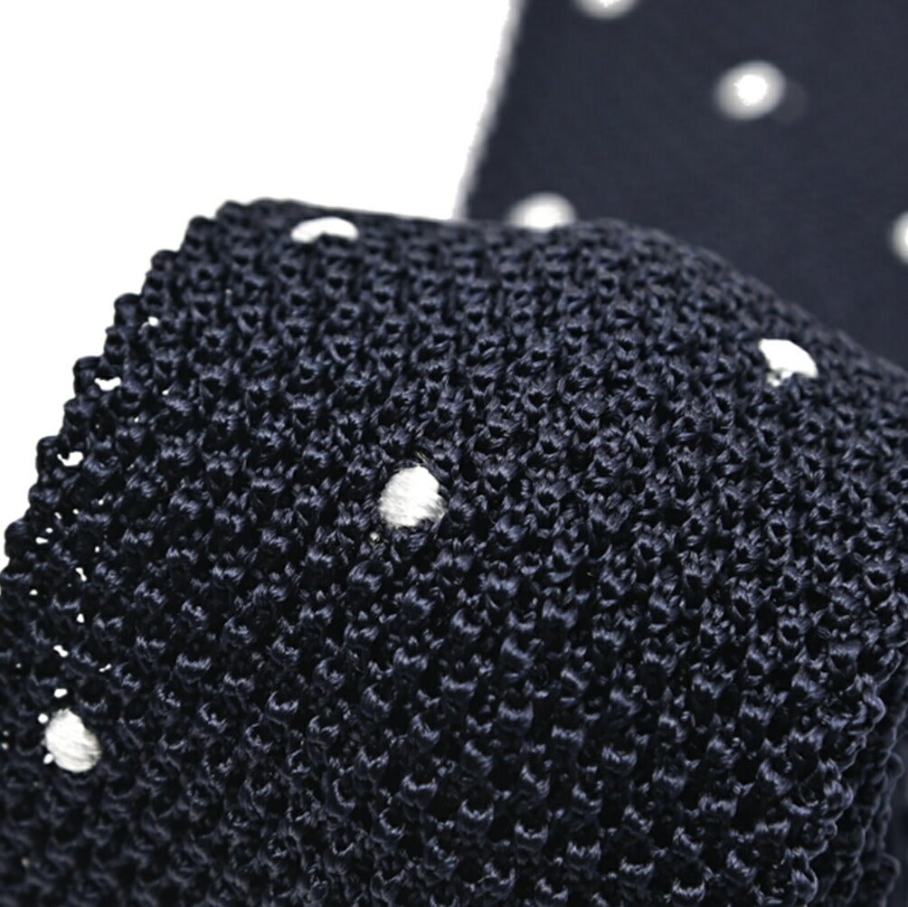 BARBA シルク100% ドット柄ネクタイ ニットタイ｜428529｜GUARDAROBA MILANO OFFICIAL STORE