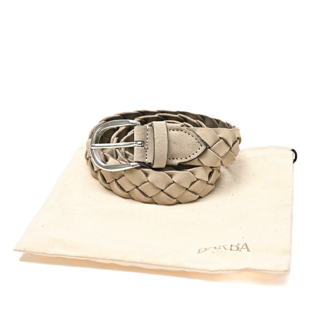 BARBA レザー100% スエード編み込みベルト｜435560-A-85｜GUARDAROBA MILANO OFFICIAL STORE