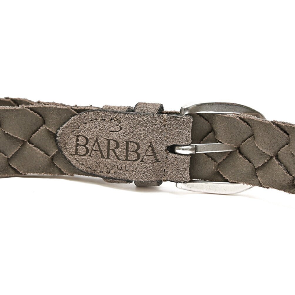 BARBA レザー100% スエード編み込みベルト｜435560-A-85｜GUARDAROBA MILANO OFFICIAL STORE