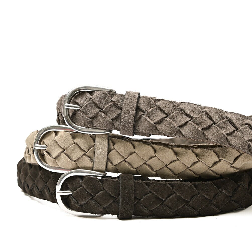 BARBA レザー100% スエード編み込みベルト｜435560-A-85｜GUARDAROBA MILANO OFFICIAL STORE