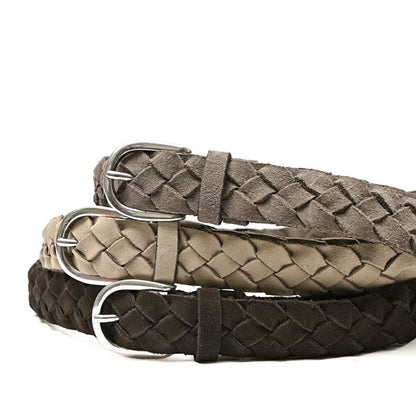 BARBA レザー100% スエード編み込みベルト｜435560-A-85｜GUARDAROBA MILANO OFFICIAL STORE