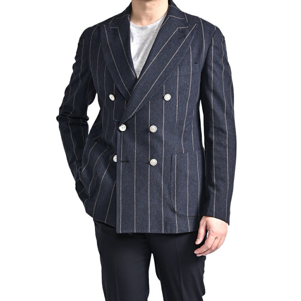 BARBA コットン100% 6Bダブルブレストテーラードジャケット / DYNAMIC｜434122-50｜GUARDAROBA MILANO OFFICIAL STORE
