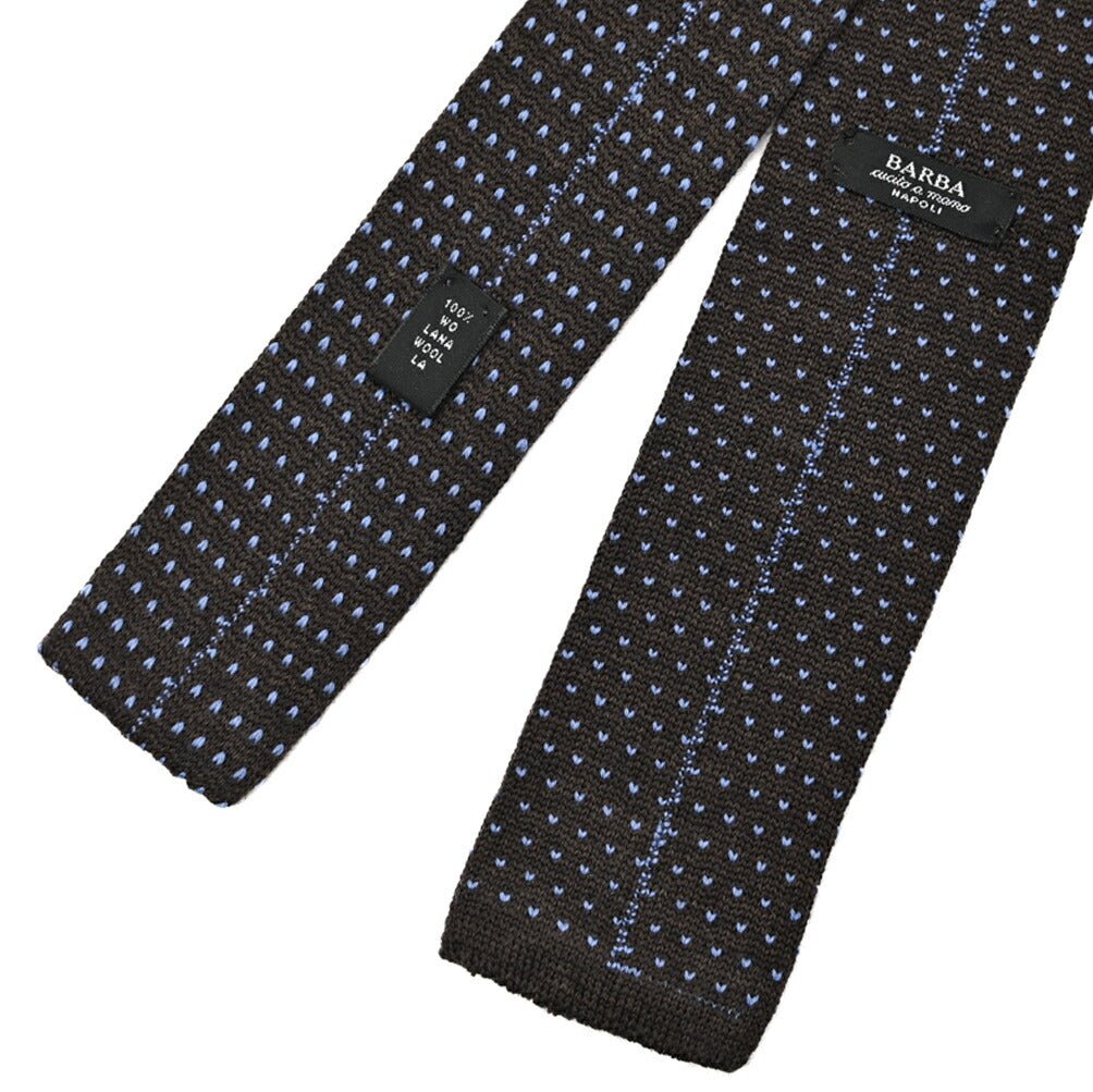 BARBA ウール100% ピンドット柄ネクタイ ニットタイ / cucito a mano 手縫い仕立て｜428513｜GUARDAROBA MILANO OFFICIAL STORE