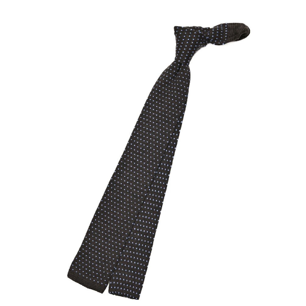BARBA ウール100% ピンドット柄ネクタイ ニットタイ / cucito a mano 手縫い仕立て｜428513｜GUARDAROBA MILANO OFFICIAL STORE