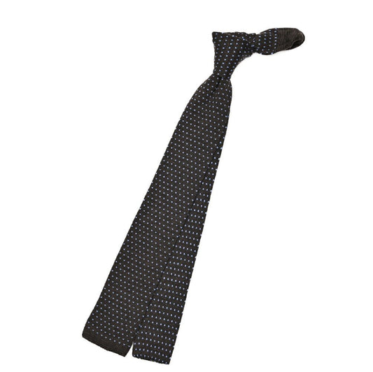 BARBA ウール100% ピンドット柄ネクタイ ニットタイ / cucito a mano 手縫い仕立て｜428513｜GUARDAROBA MILANO OFFICIAL STORE