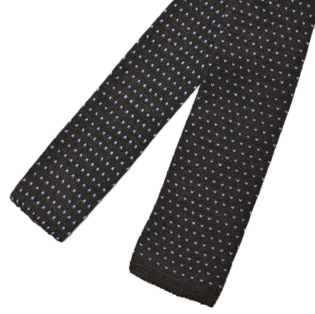BARBA ウール100% ピンドット柄ネクタイ ニットタイ / cucito a mano 手縫い仕立て｜428513｜GUARDAROBA MILANO OFFICIAL STORE