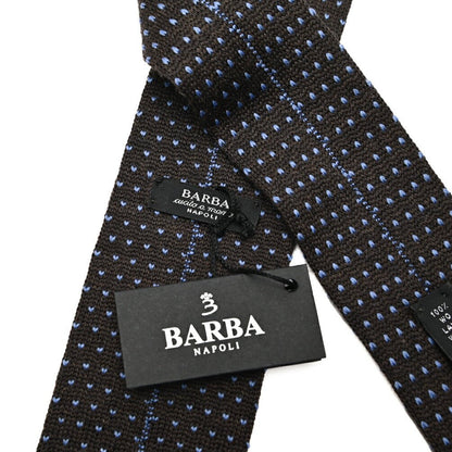 BARBA ウール100% ピンドット柄ネクタイ ニットタイ / cucito a mano 手縫い仕立て｜428513｜GUARDAROBA MILANO OFFICIAL STORE