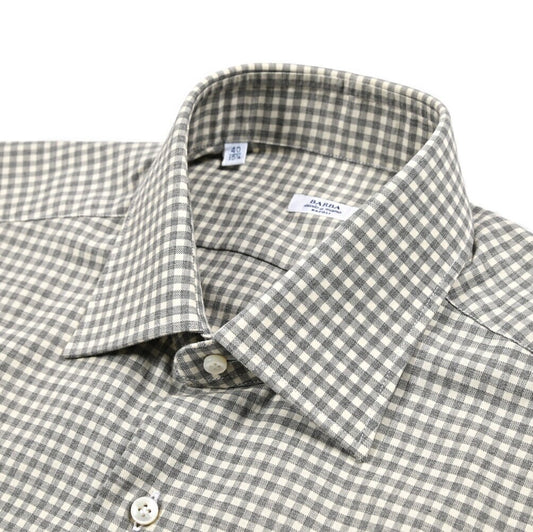 BARBA コットン100% セミワイドカラーシャツ / cucito a mano 手縫い仕立て｜435716｜GUARDAROBA MILANO OFFICIAL STORE