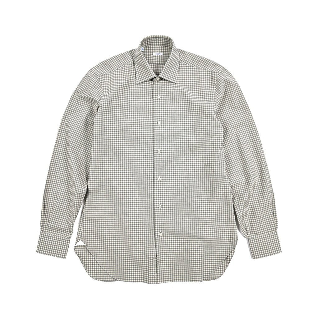 BARBA コットン100% セミワイドカラーシャツ / cucito a mano 手縫い仕立て｜435716｜GUARDAROBA MILANO OFFICIAL STORE