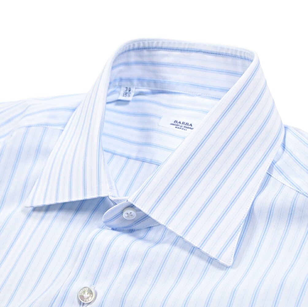 BARBA コットン100% ホリゾンタルカラーシャツ / cucito a mano 手縫い仕立て｜435750｜GUARDAROBA MILANO OFFICIAL STORE