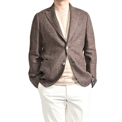 BARBA ウール混リネン 2Bシングルテーラードジャケット / EASY J MONO｜434101-48｜GUARDAROBA MILANO OFFICIAL STORE
