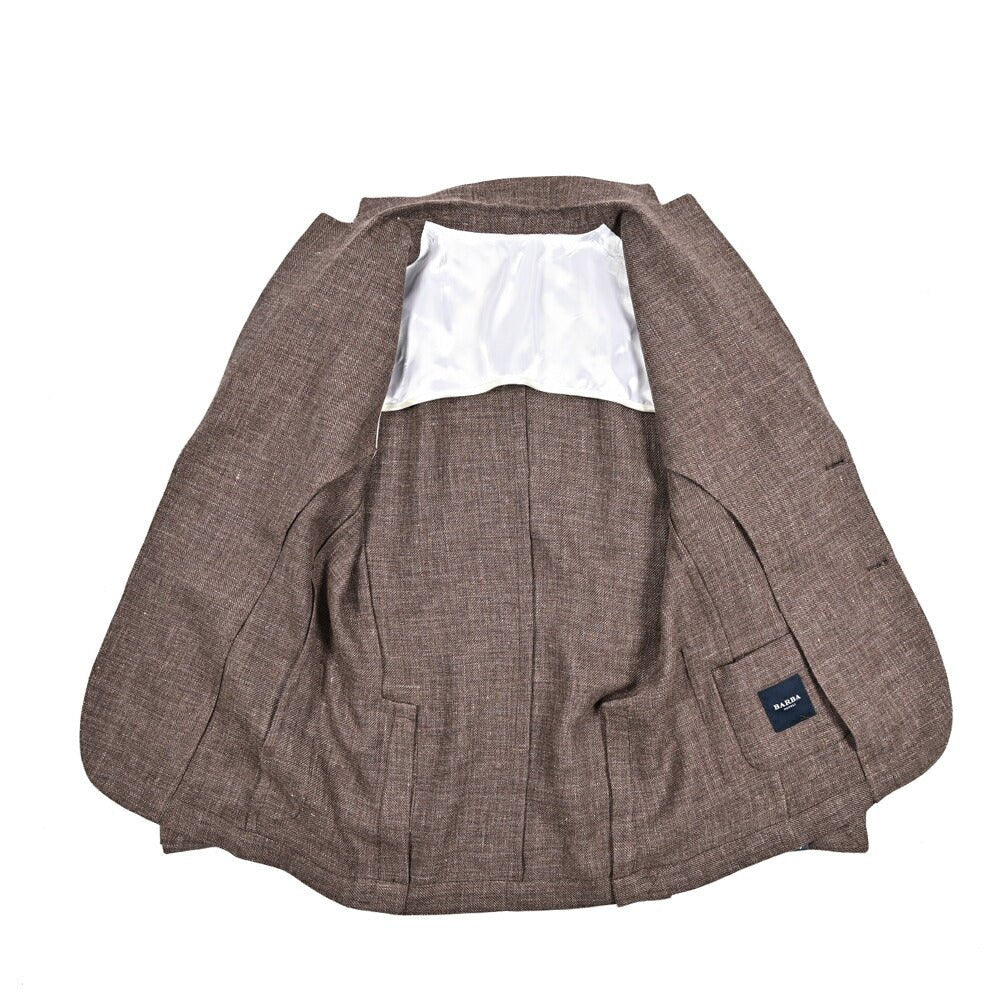 BARBA ウール混リネン 2Bシングルテーラードジャケット / EASY J MONO｜434101-48｜GUARDAROBA MILANO OFFICIAL STORE