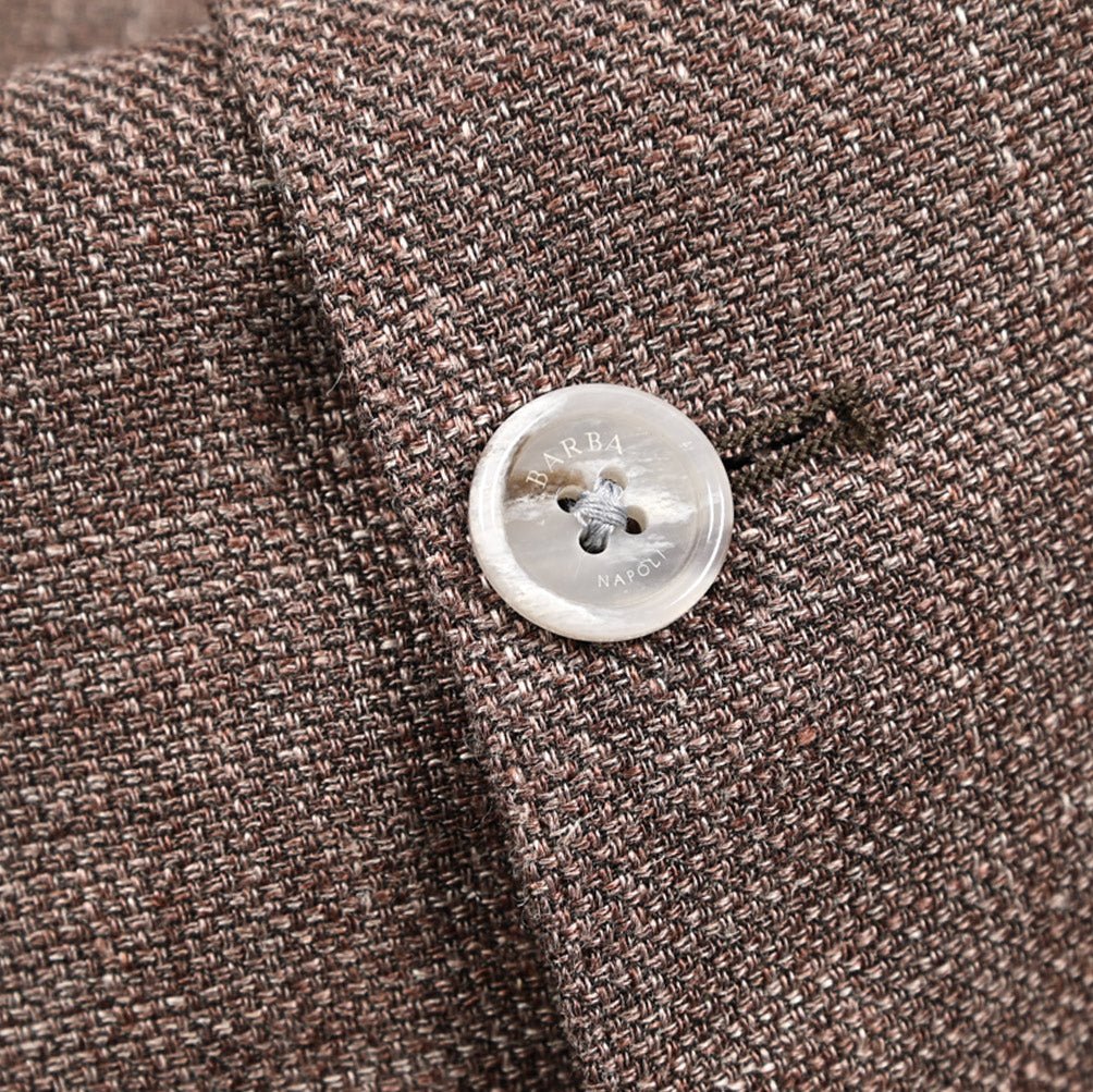 BARBA ウール混リネン 2Bシングルテーラードジャケット / EASY J MONO｜434101-48｜GUARDAROBA MILANO OFFICIAL STORE