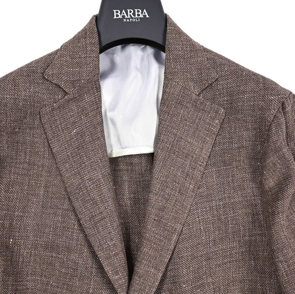 BARBA ウール混リネン 2Bシングルテーラードジャケット / EASY J MONO｜434101-48｜GUARDAROBA MILANO OFFICIAL STORE