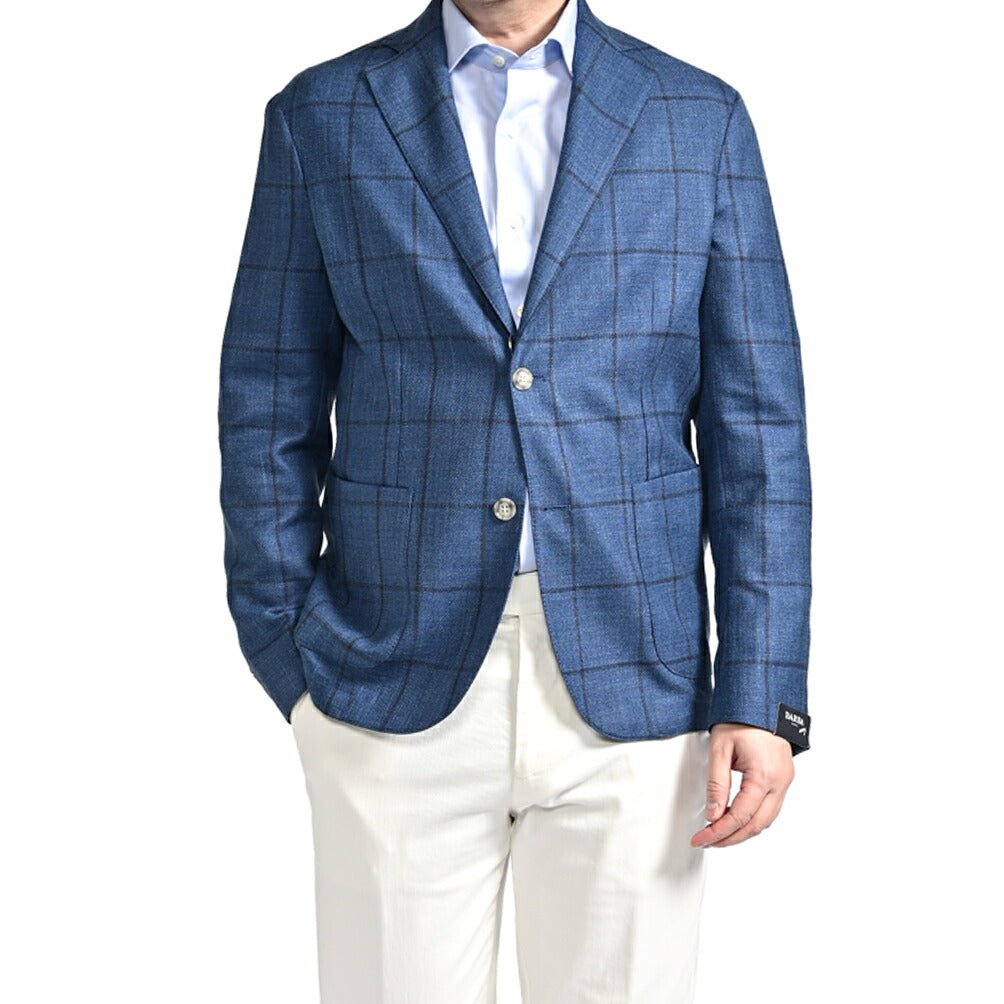 SALE｜BARBA バルバ / EASY J MONO シルクリネン混ウール 2Bシングル