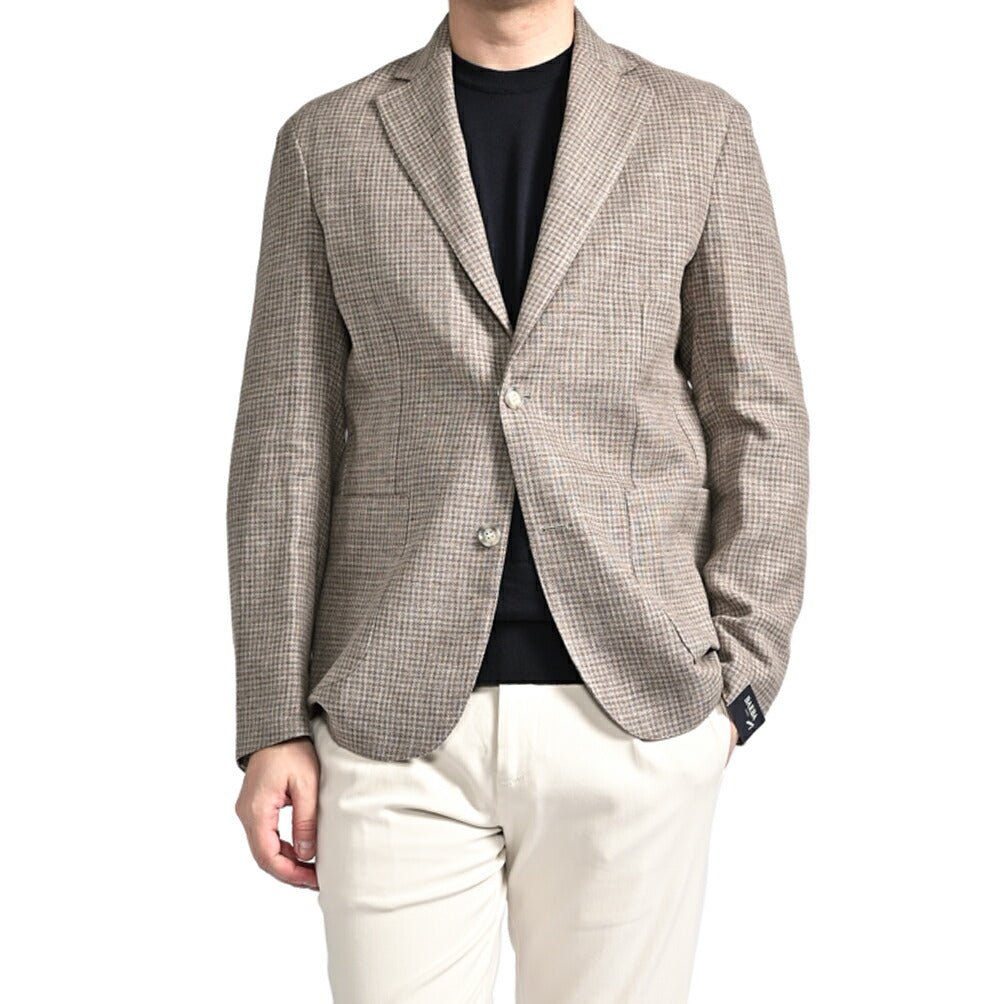 BARBA ウール混リネン 2Bシングルテーラードジャケット / EASY J MONO｜434191｜GUARDAROBA MILANO OFFICIAL STORE