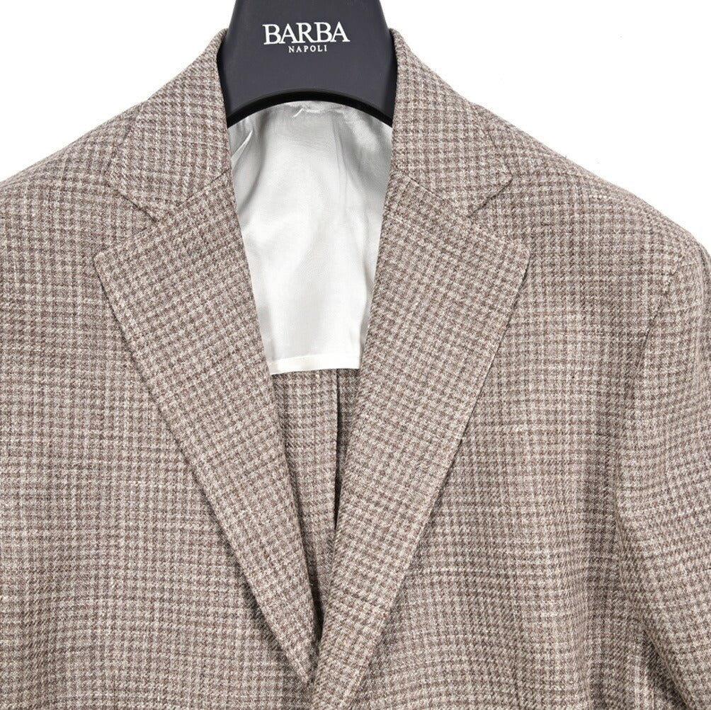 BARBA ウール混リネン 2Bシングルテーラードジャケット / EASY J MONO｜434191｜GUARDAROBA MILANO OFFICIAL STORE