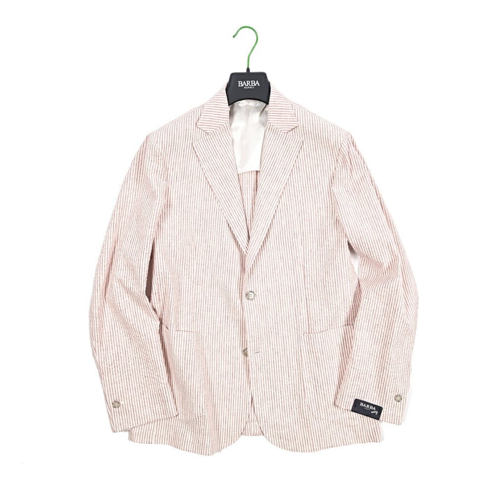 BARBA ストレッチリネン 2Bシングルテーラードジャケット / EASY J MONO｜434214-50｜GUARDAROBA MILANO OFFICIAL STORE