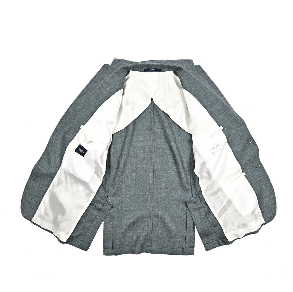 BARBA バルバ / JACKET JIM2 リネン混ヴァージンウール 2Bシングル