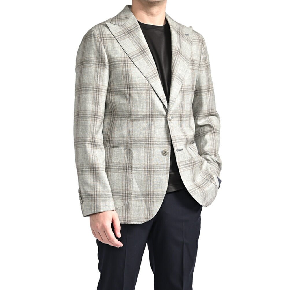 BARBA カシミヤ 混ヴァージンウール 2Bシングルテーラードジャケット / JACKET PL｜434162-48｜GUARDAROBA MILANO OFFICIAL STORE