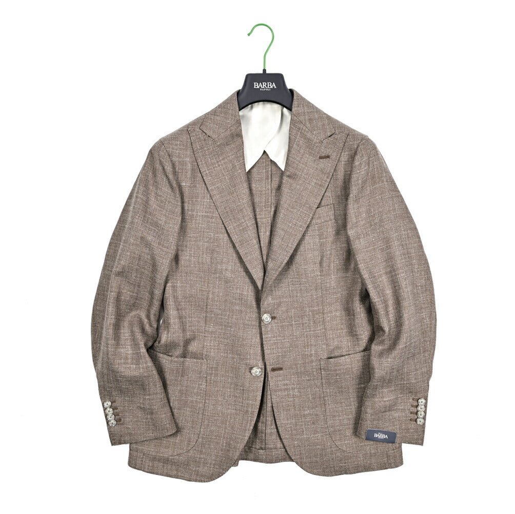 SALE｜BARBA バルバ / JACKET PL シルクリネン混ウール 2Bシングル