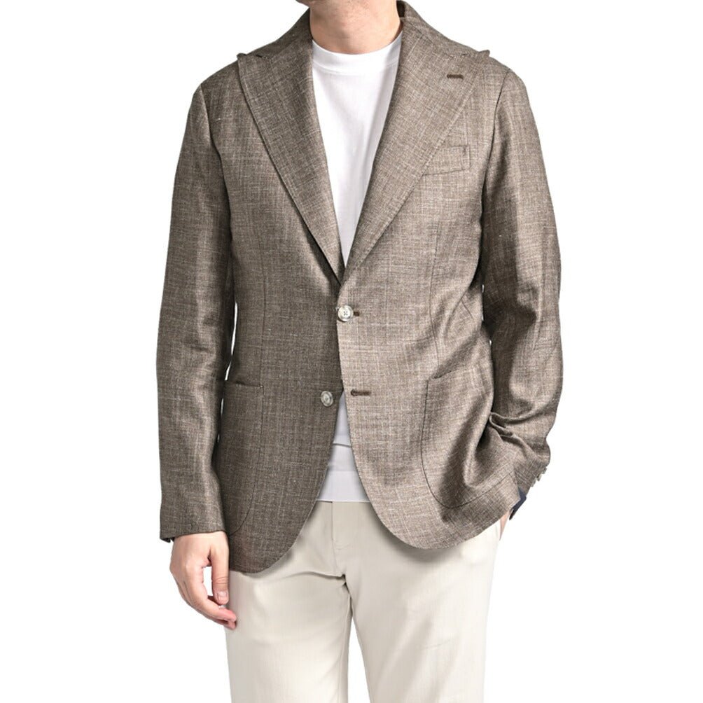 BARBA シルクリネン混ウール 2Bシングルテーラードジャケット Loro Piana ロロピアーナ製生地 (SUMMERTIME) / JACKET PL｜434097-48｜GUARDAROBA MILANO OFFICIAL STORE