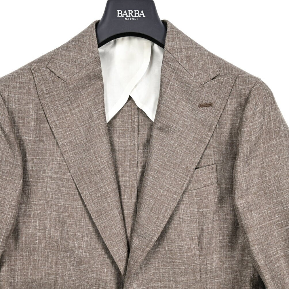 SALE｜BARBA バルバ / JACKET PL シルクリネン混ウール 2Bシングル