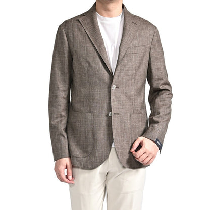 BARBA ウール混リネン 段返り3Bシングルテーラードジャケット / JACKET JIMMY｜434105-48｜GUARDAROBA MILANO OFFICIAL STORE