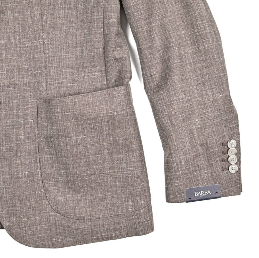 BARBA ウール混リネン 段返り3Bシングルテーラードジャケット / JACKET JIMMY｜434105-48｜GUARDAROBA MILANO OFFICIAL STORE