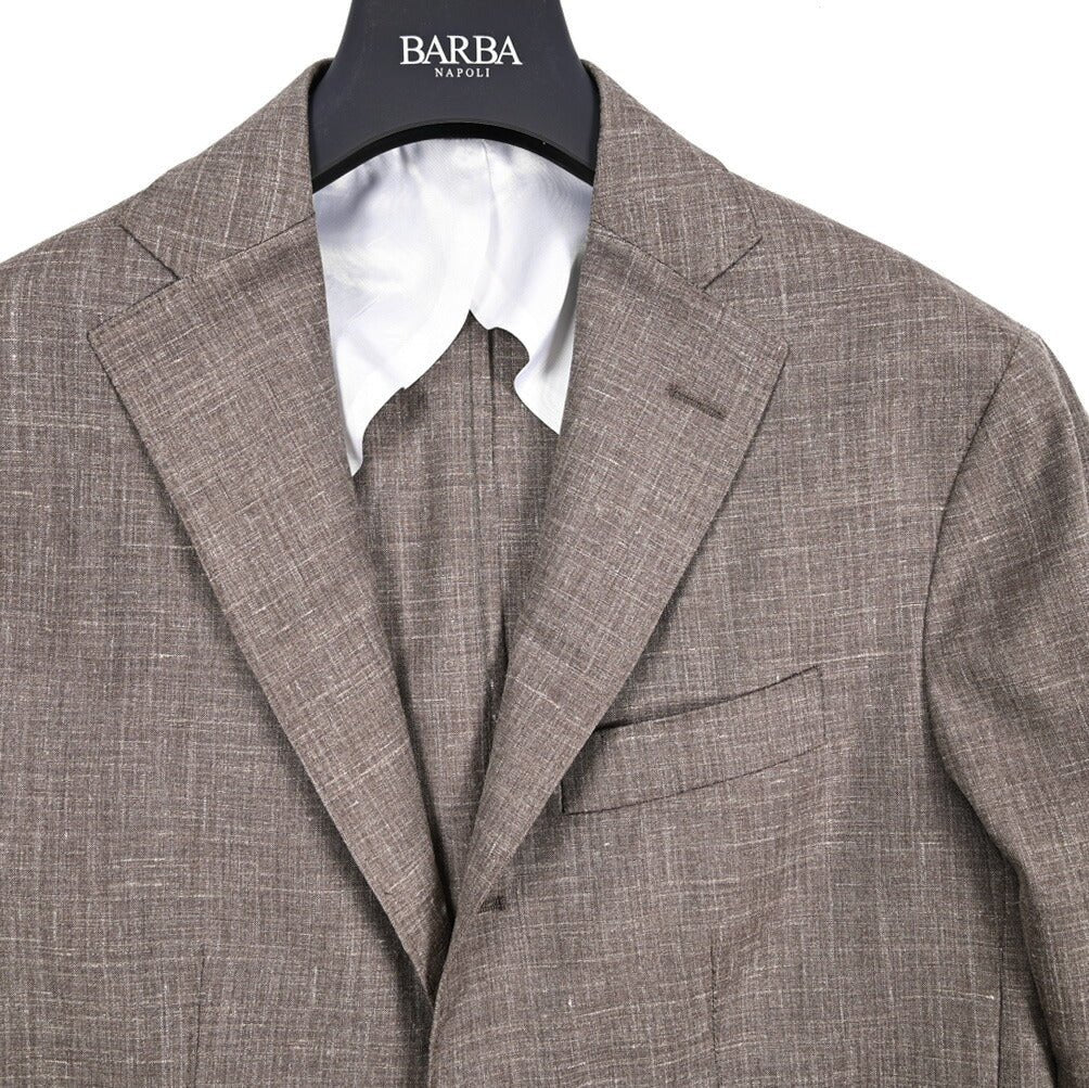 SALE｜BARBA バルバ / JACKET JIMMY ウール混リネン 段返り3Bシングル