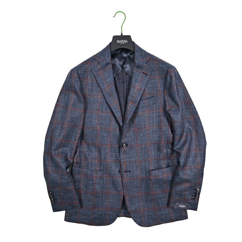 BARBA シルクリネン混ウール 段返り3Bシングルテーラードジャケット / JACKET JIMMY｜434165-48｜GUARDAROBA MILANO OFFICIAL STORE