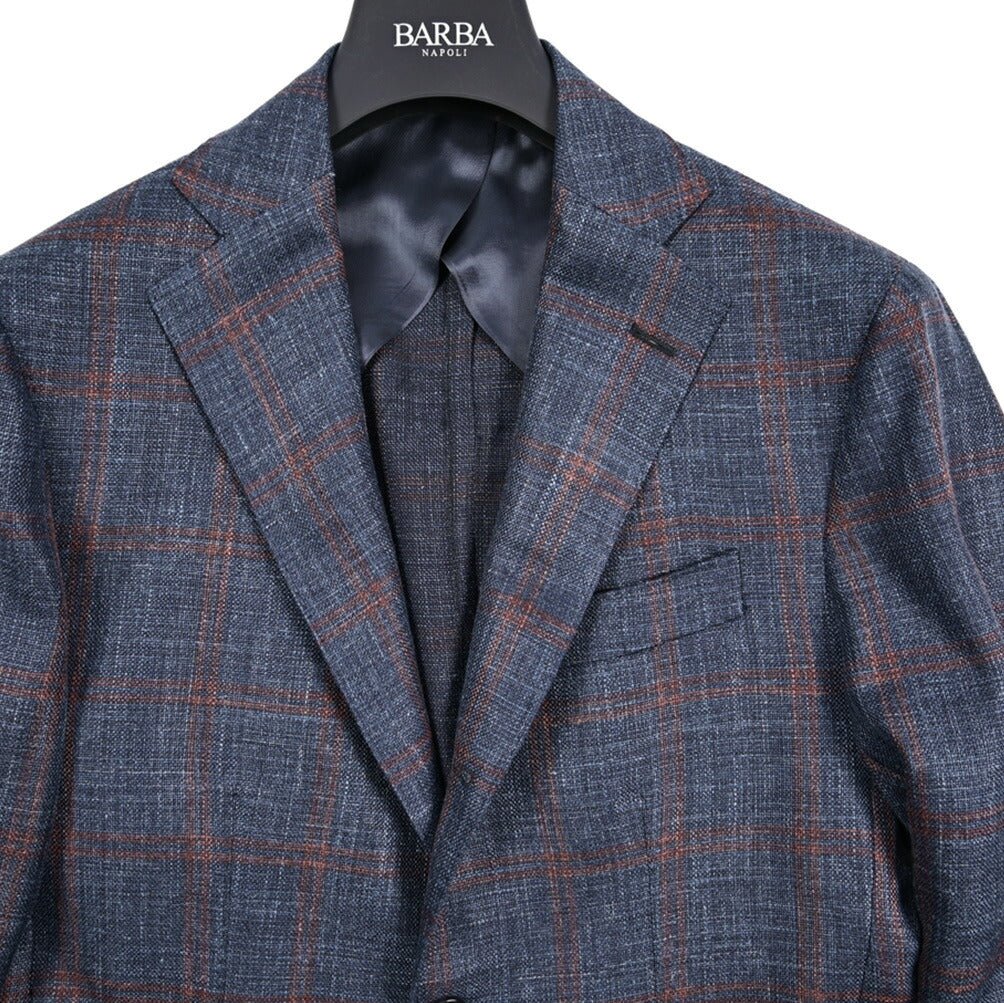 BARBA シルクリネン混ウール 段返り3Bシングルテーラードジャケット / JACKET JIMMY｜434165-48｜GUARDAROBA MILANO OFFICIAL STORE
