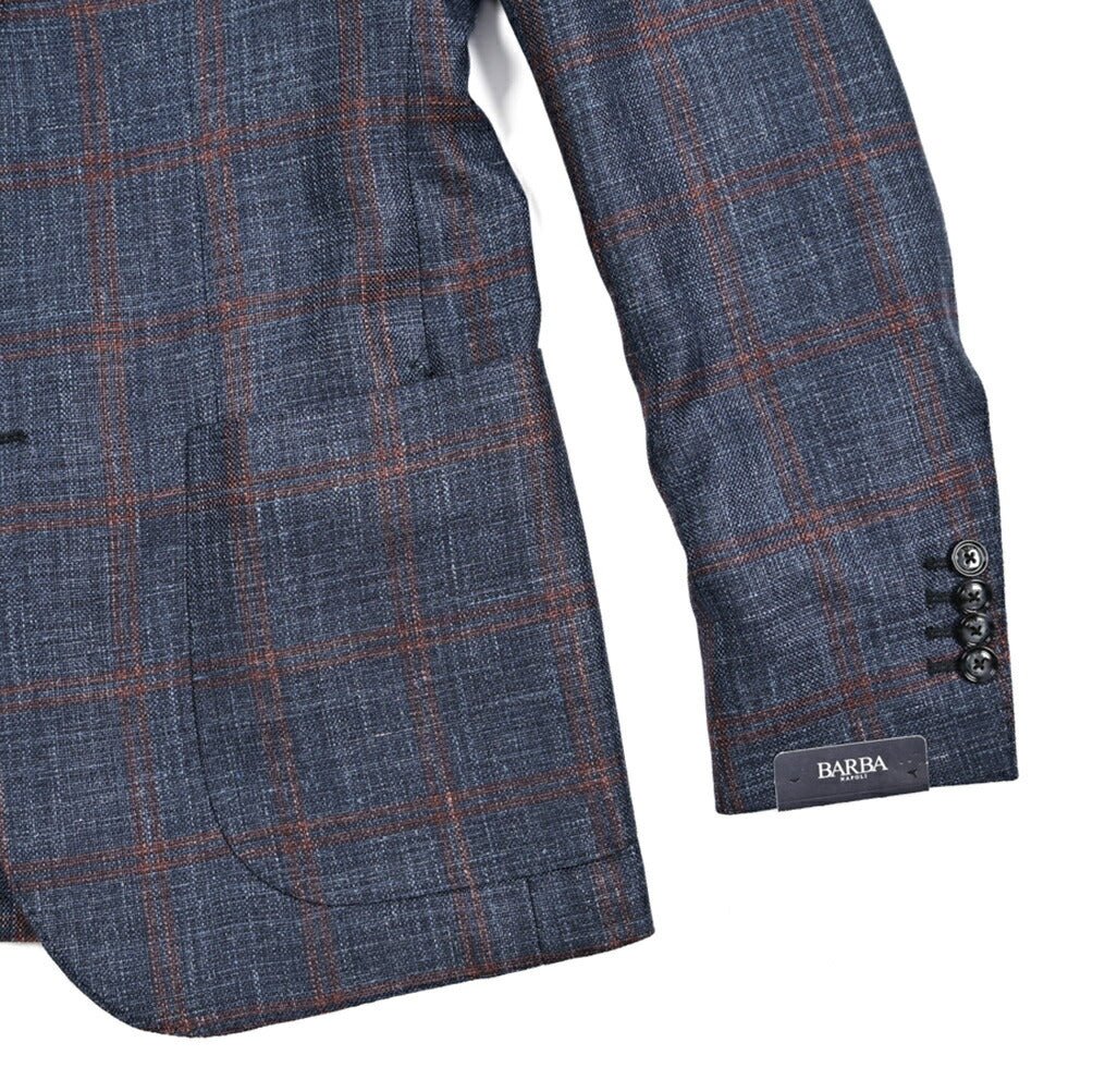 BARBA シルクリネン混ウール 段返り3Bシングルテーラードジャケット / JACKET JIMMY｜434165-48｜GUARDAROBA MILANO OFFICIAL STORE