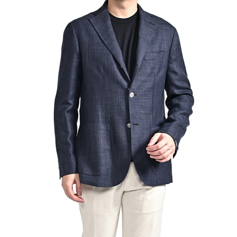 BARBA シルクリネン混ウール 段返り3Bシングルテーラードジャケット / JACKET JIMMY｜434175-50｜GUARDAROBA MILANO OFFICIAL STORE