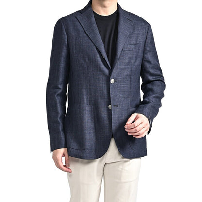 BARBA シルクリネン混ウール 段返り3Bシングルテーラードジャケット / JACKET JIMMY｜434175-50｜GUARDAROBA MILANO OFFICIAL STORE
