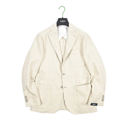 BARBA シルクリネン混ウール 段返り3Bシングルテーラードジャケット / JACKET JIMMY｜434182-48｜GUARDAROBA MILANO OFFICIAL STORE