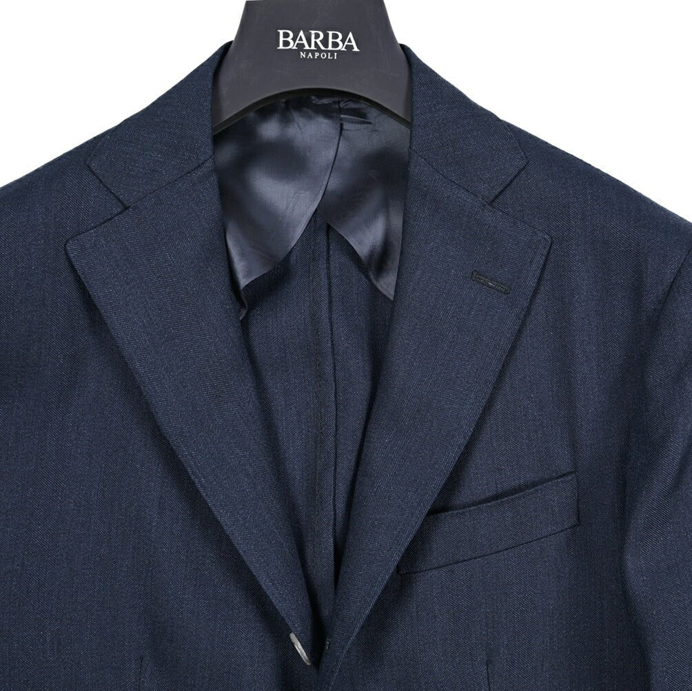 BARBA ウール混リネン 段返り3Bシングルテーラードジャケット / JACKET JIMMY｜434195-48｜GUARDAROBA MILANO OFFICIAL STORE