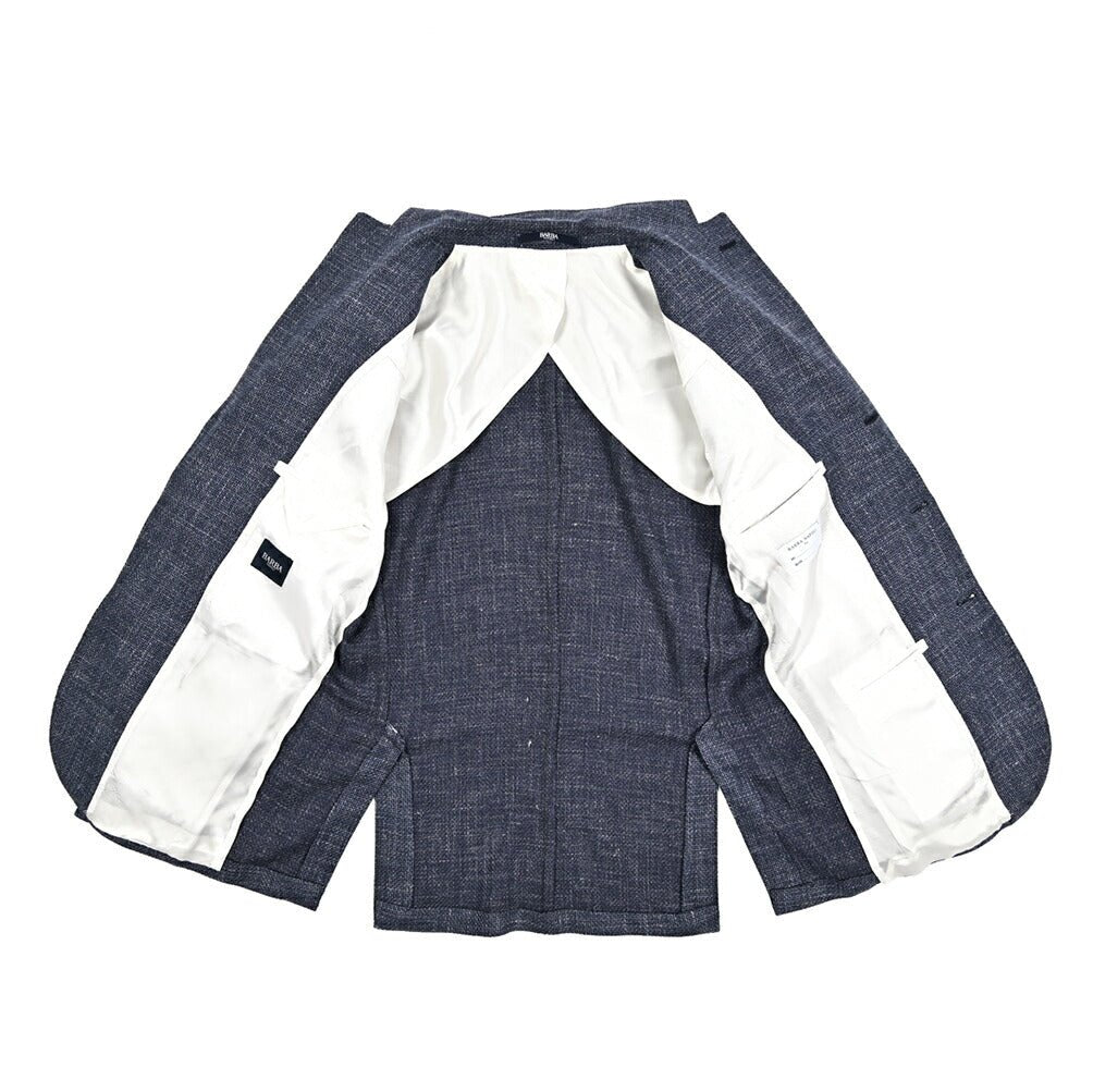 BARBA リネンシルク混ウール 段返り3Bシングルテーラードジャケット Loro Piana ロロピアーナ製生地 (SUMMERTIME) / JACKET JIMMY｜434159-48｜GUARDAROBA MILANO OFFICIAL STORE