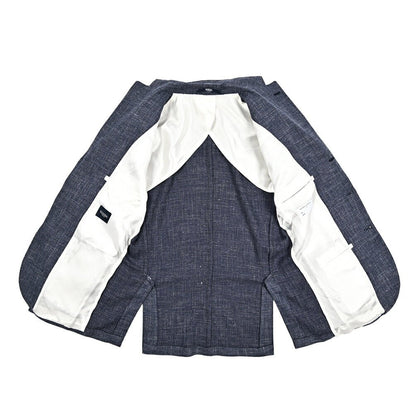 BARBA リネンシルク混ウール 段返り3Bシングルテーラードジャケット Loro Piana ロロピアーナ製生地 (SUMMERTIME) / JACKET JIMMY｜434159-48｜GUARDAROBA MILANO OFFICIAL STORE
