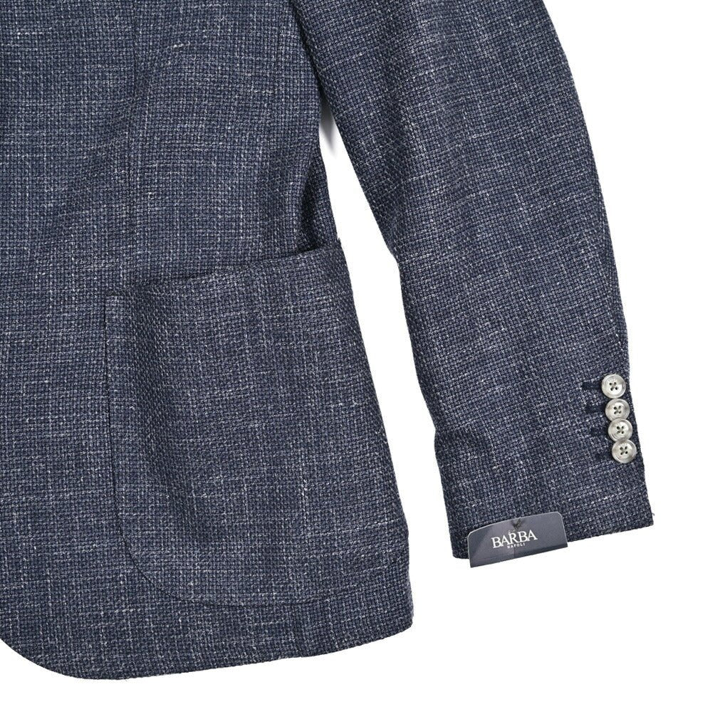 BARBA リネンシルク混ウール 段返り3Bシングルテーラードジャケット Loro Piana ロロピアーナ製生地 (SUMMERTIME) / JACKET JIMMY｜434159-48｜GUARDAROBA MILANO OFFICIAL STORE