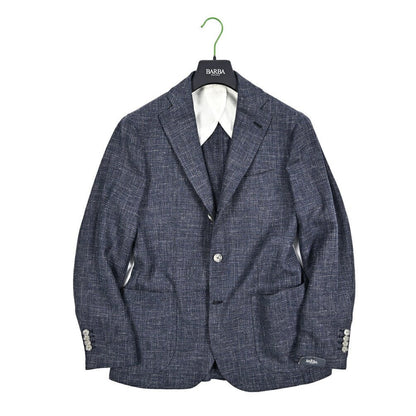 BARBA リネンシルク混ウール 段返り3Bシングルテーラードジャケット Loro Piana ロロピアーナ製生地 (SUMMERTIME) / JACKET JIMMY｜434159-48｜GUARDAROBA MILANO OFFICIAL STORE