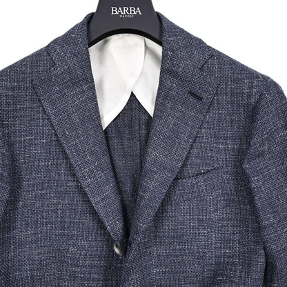 BARBA リネンシルク混ウール 段返り3Bシングルテーラードジャケット Loro Piana ロロピアーナ製生地 (SUMMERTIME) / JACKET JIMMY｜434159-48｜GUARDAROBA MILANO OFFICIAL STORE