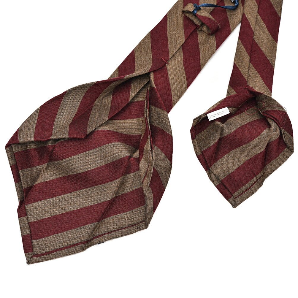 BARBA ウールシルク レジメンタルネクタイ (セッテピエゲ)｜428409｜GUARDAROBA MILANO OFFICIAL STORE