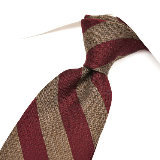 BARBA ウールシルク レジメンタルネクタイ (セッテピエゲ)｜428409｜GUARDAROBA MILANO OFFICIAL STORE