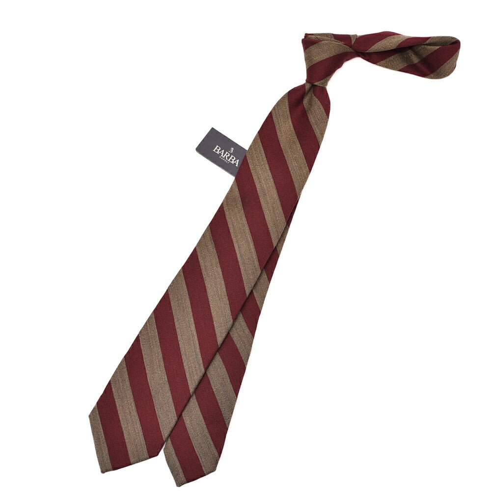 BARBA ウールシルク レジメンタルネクタイ (セッテピエゲ)｜428409｜GUARDAROBA MILANO OFFICIAL STORE