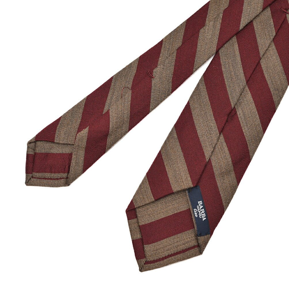 BARBA ウールシルク レジメンタルネクタイ (セッテピエゲ)｜428409｜GUARDAROBA MILANO OFFICIAL STORE