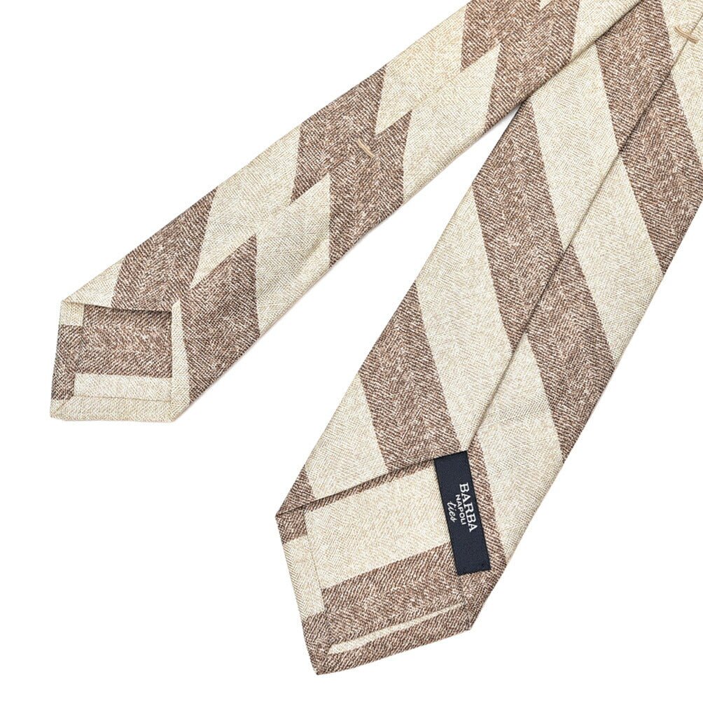 BARBA シルクリネン レジメンタルネクタイ (セッテピエゲ)｜428410｜GUARDAROBA MILANO OFFICIAL STORE