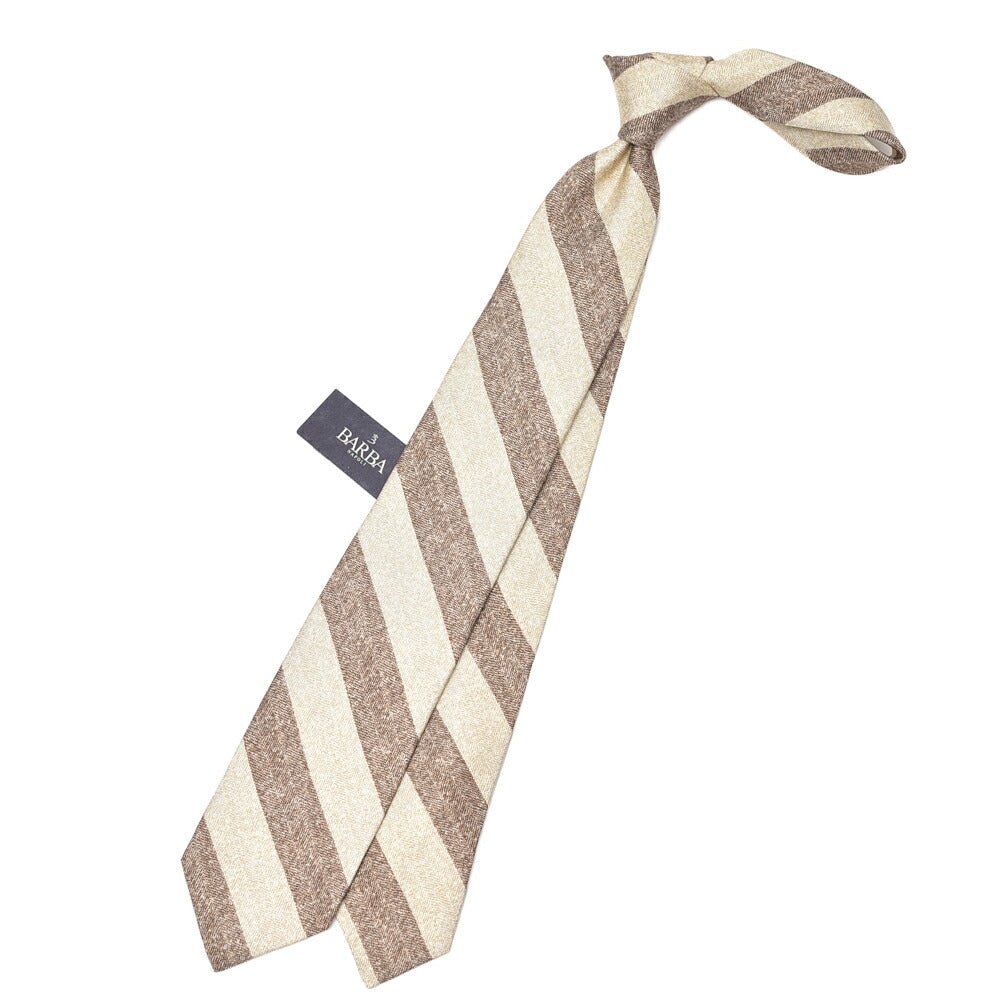 BARBA シルクリネン レジメンタルネクタイ (セッテピエゲ)｜428410｜GUARDAROBA MILANO OFFICIAL STORE