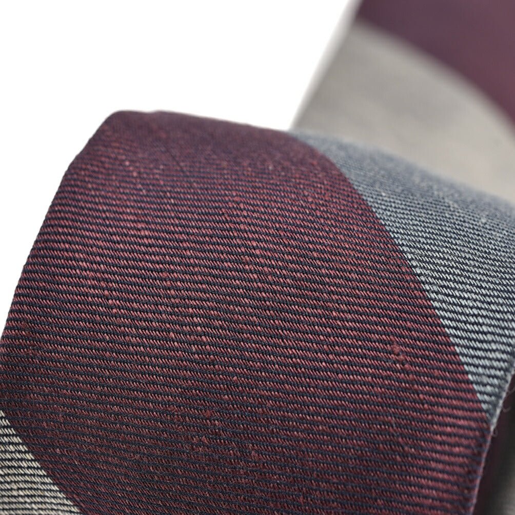 BARBA コットンリネン レジメンタルネクタイ(セッテピエゲ)｜428418｜GUARDAROBA MILANO OFFICIAL STORE