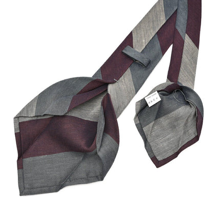 BARBA コットンリネン レジメンタルネクタイ(セッテピエゲ)｜428418｜GUARDAROBA MILANO OFFICIAL STORE